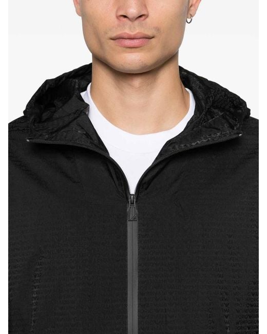 Emporio Armani Black Nylon Blouson Jacket for men