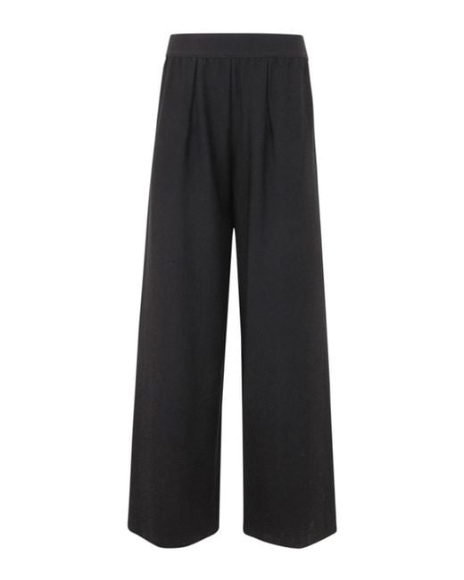 Maria Calderara Black Long Trousers