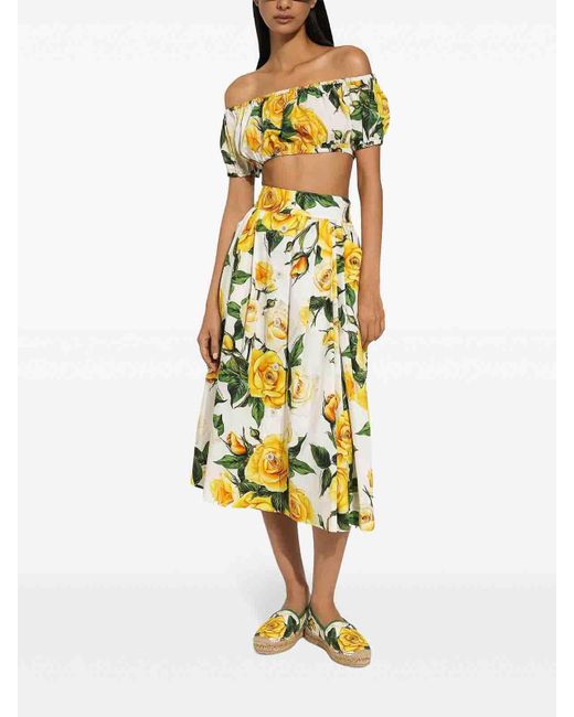 Dolce & Gabbana Yellow Circle Skirt