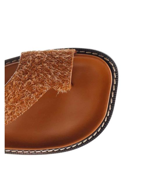 Loewe Brown Ease Thong Sandals