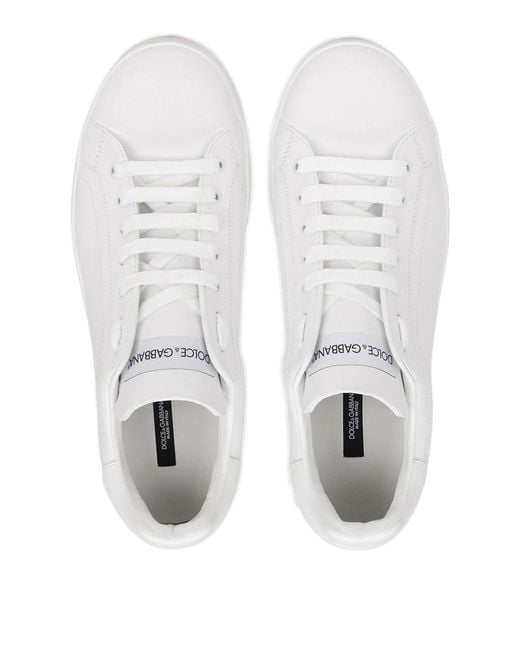 Dolce & Gabbana White Portofino Low-Top Sneakers for men