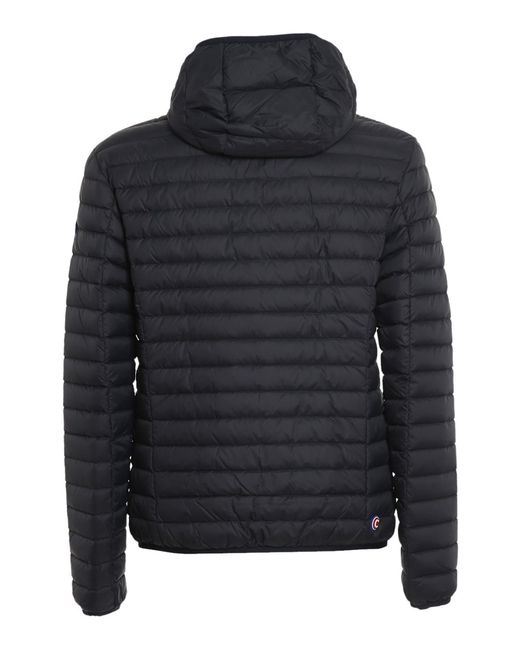 Colmar Black Hooded Qulted Jacket for men