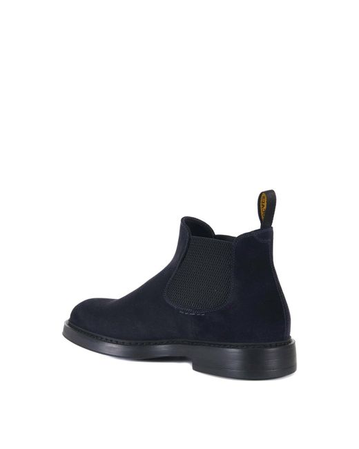 Doucal's Blue Doucals Suede Ankle Boots for men