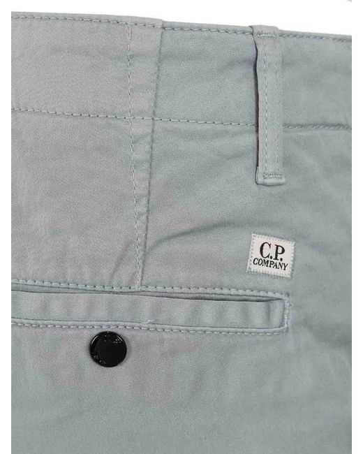 C P Company Blue Short Cargo Pants for men