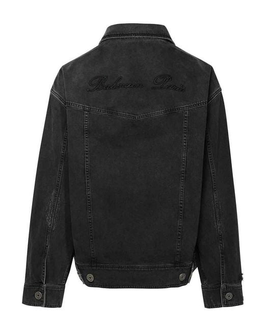Balmain Black Denim Jacket for men