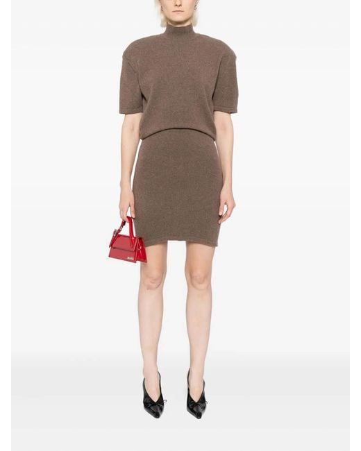Jacquemus Brown The Castagna Knit Dress