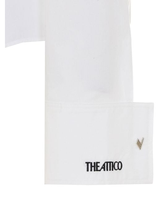 The Attico White Shirt With Frontal Buttons Closure