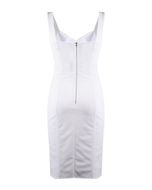 Dolce & Gabbana White Corset Midi Dress