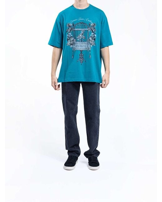Versace Jeans Couture Blue Tshirt Cage for men