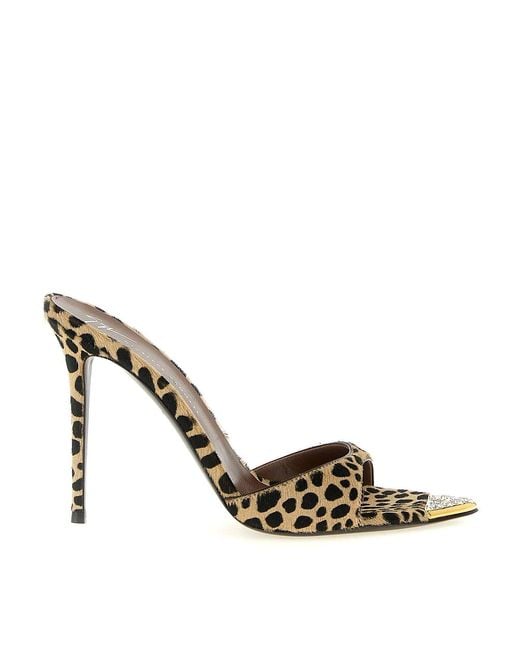 Giuseppe Zanotti Metallic Intriigo Savage' Mules
