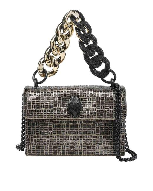 Kurt Geiger Black Mini Kensington Chain Shoulder Bag