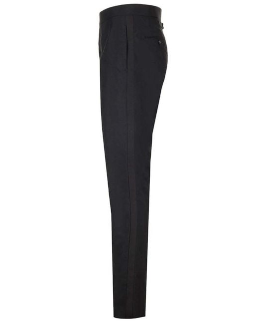 Thom Browne Blue Skinny Trousers for men