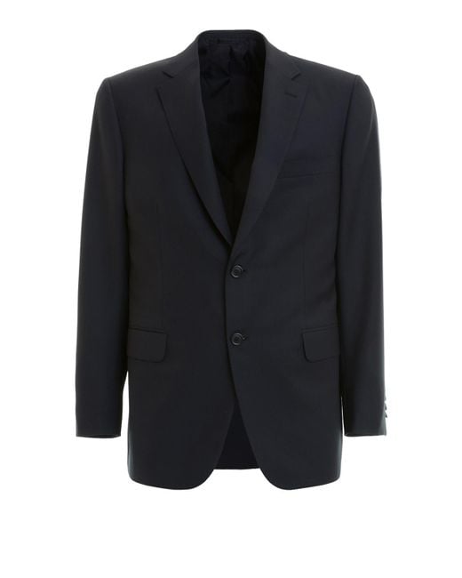 Brioni Black Brunico Two-Buttons Wool Blazer for men
