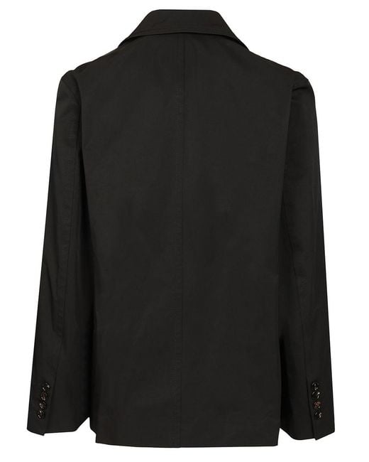 Bottega Veneta Black Coat With Detail for men
