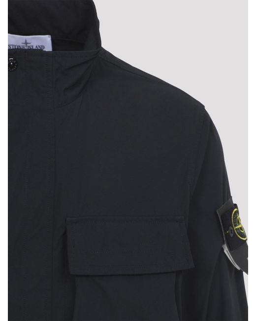 Stone Island Blue Polyester Jacket for men