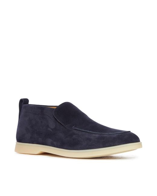 Henderson Blue Slip-On Suede Ankle Boot for men