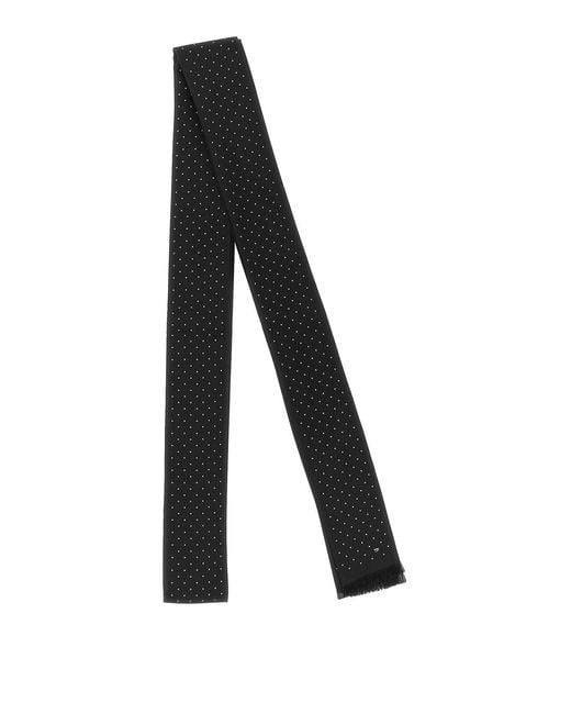 Tom Ford Black Polka Dot Scarf for men