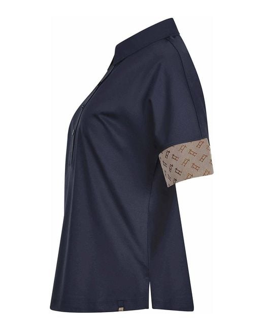 Herno Blue Polo Made Of Cotton