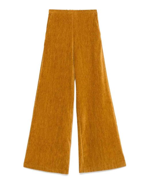Forte_forte Orange Double Velvet High Waist Pants