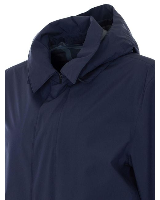 Herno Blue Raincoat for men