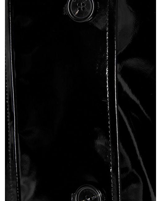 Raf Simons Black Logo Trench Coat