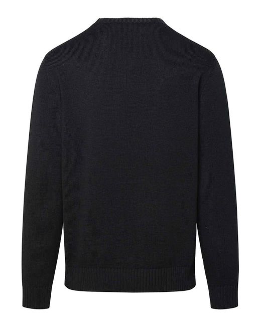 Palm Angels Blue Cotton Sweater for men