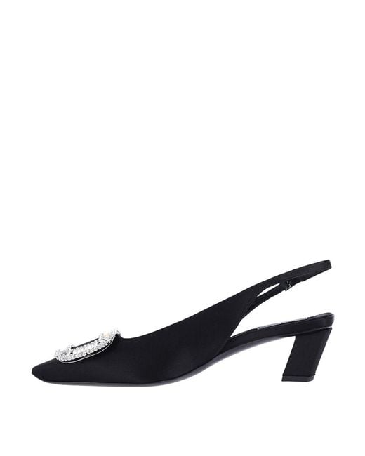 Roger Vivier Black Belle Vivier Slingback Pumps