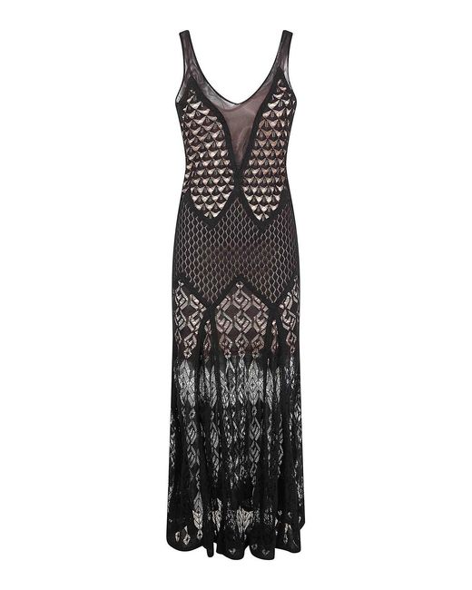 Blumarine Black Long Knit Dress