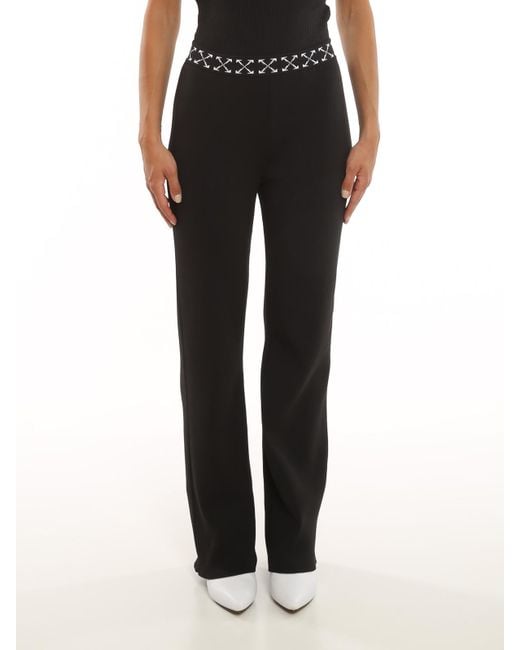 Off-White c/o Virgil Abloh Black Ribbed Pants