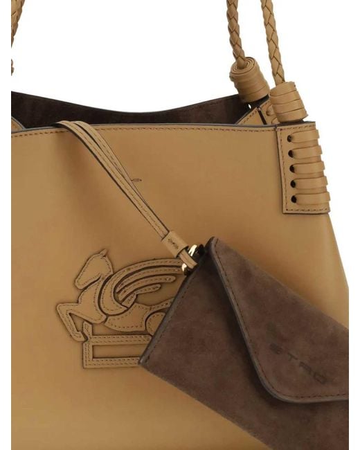 Etro Natural Libra Small Ocher Bag