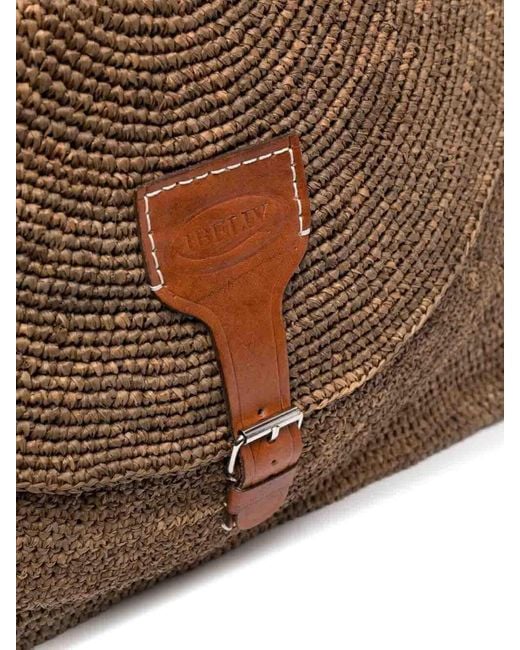 IBELIV Brown Rafia Bag
