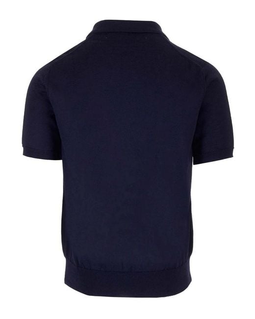 COMME DES GARÇONS PLAY Blue Wool Polo Shirt for men