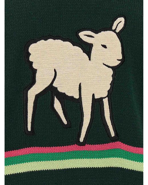 J.W. Anderson Green Sheep' Sweater for men