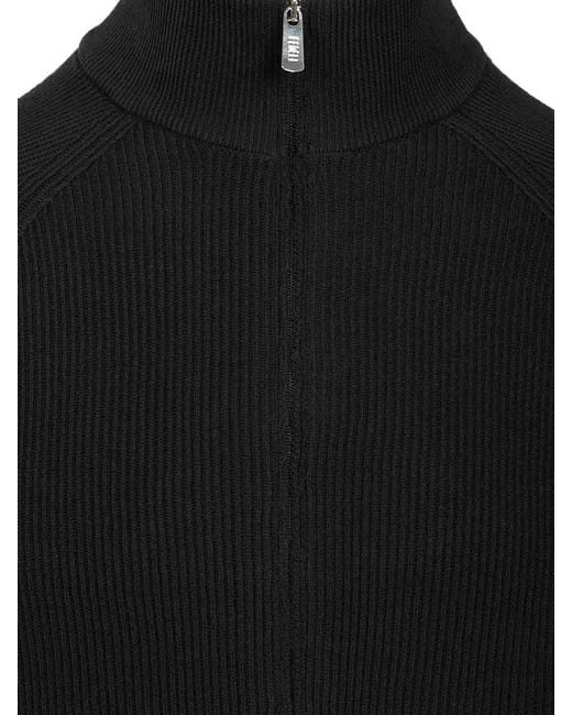 Fedeli Black Cotton Cardigan for men