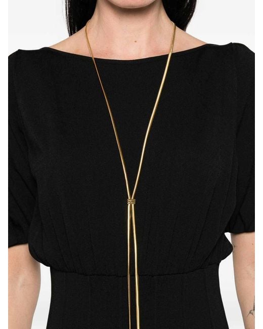 Elisabetta Franchi Black Belted Knit Mini Dress