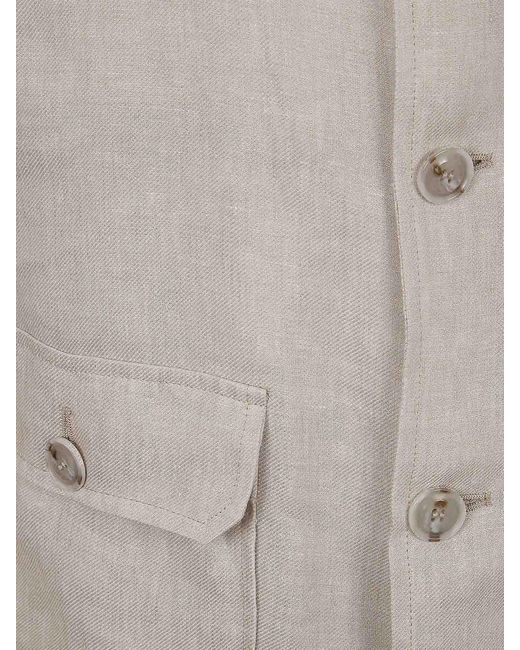 Barba Napoli Gray Sport Jacket for men