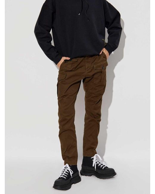 DSquared² Brown Sexy Cargo Pants for men