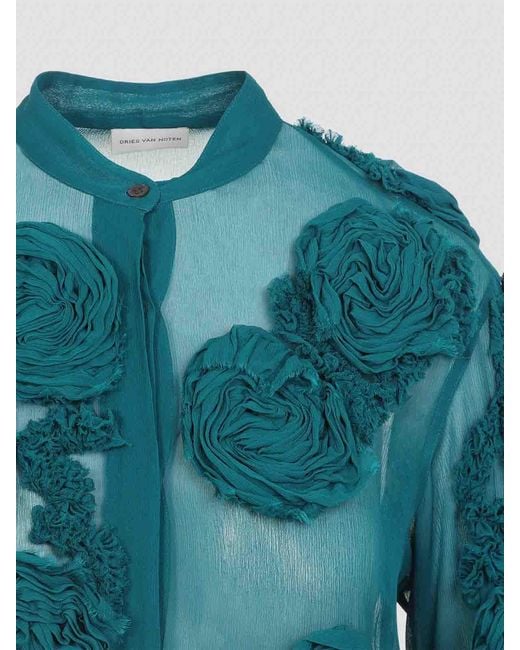 Dries Van Noten Blue Chowsa Blouse