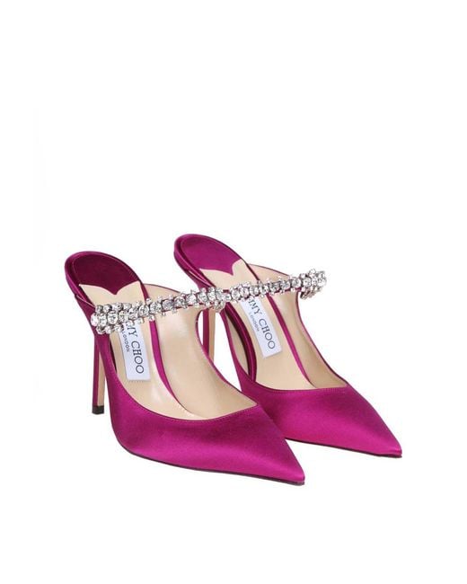 Jimmy Choo Pink Bing 100 Mule