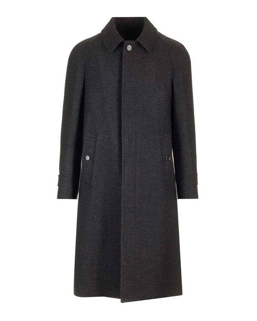 Lardini Black Raglan Coat for men