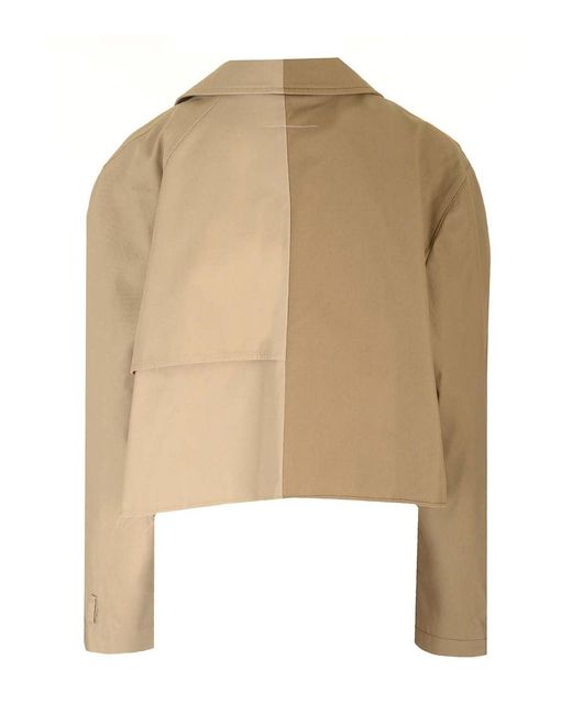 MM6 by Maison Margiela Natural Cropped Trench Coat