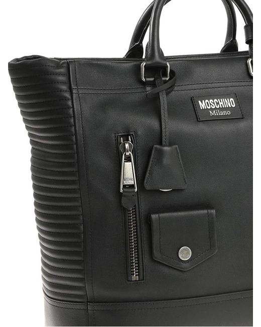 Moschino Black Biker Shopper