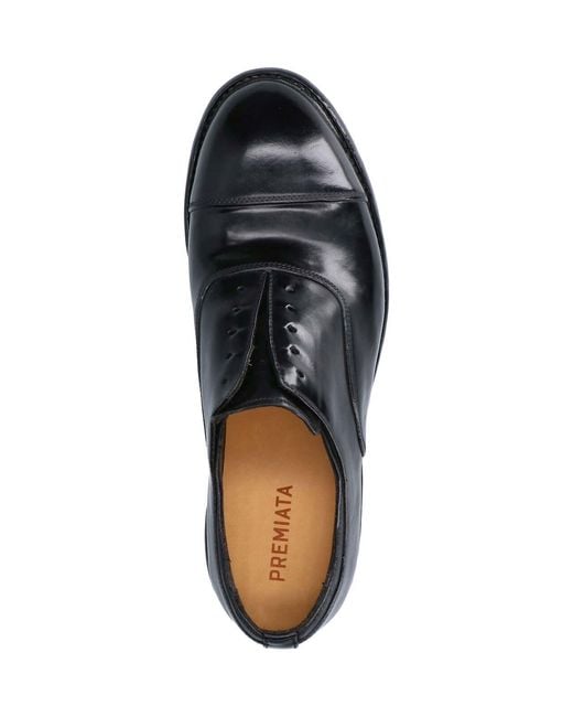 Premiata Black Abner Derby Shoes for men