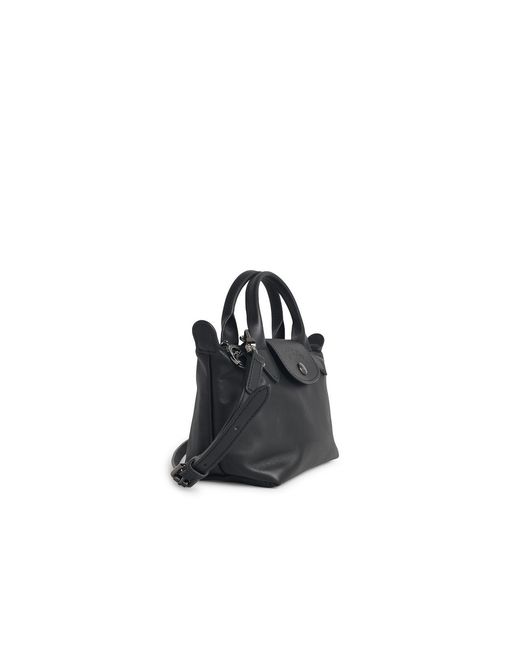 Longchamp Black Bag With Leather Handle