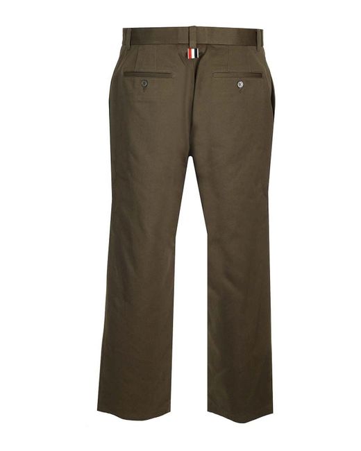 Thom Browne Gray Relaxed Pleated Trousers for men