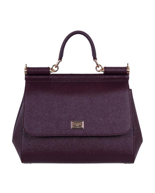 Dolce & Gabbana Purple Sicily Grande Handbag