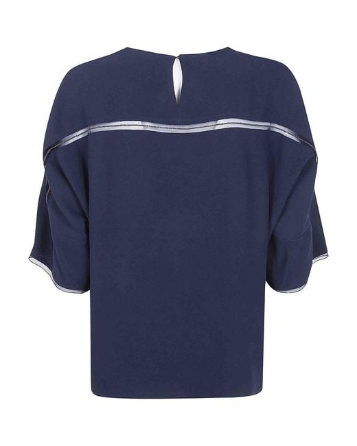 Fabiana Filippi Blue Classic Wide Blouse