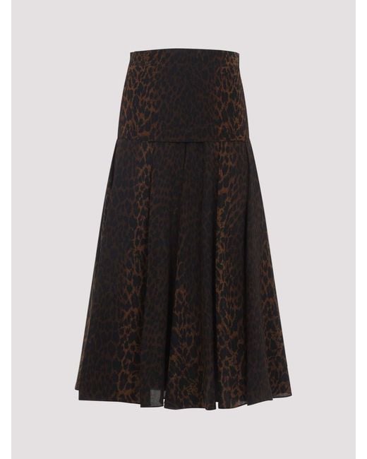 Balenciaga Black Godet Skirt