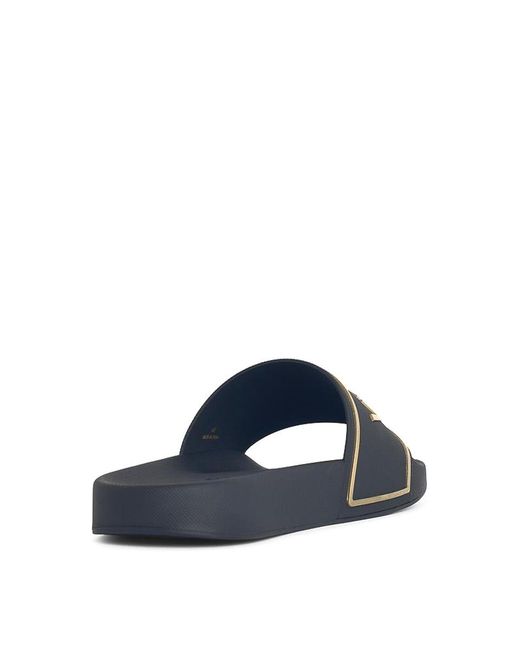 Versace Blue Rubber Slippers for men