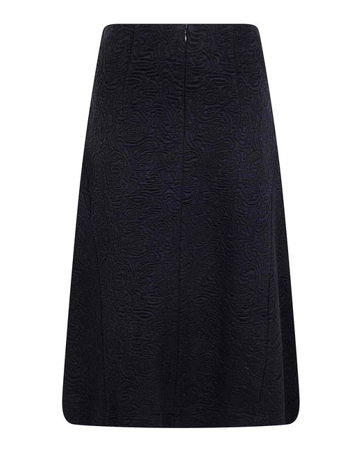 Dries Van Noten Blue Husosy Flared Midi Skirt